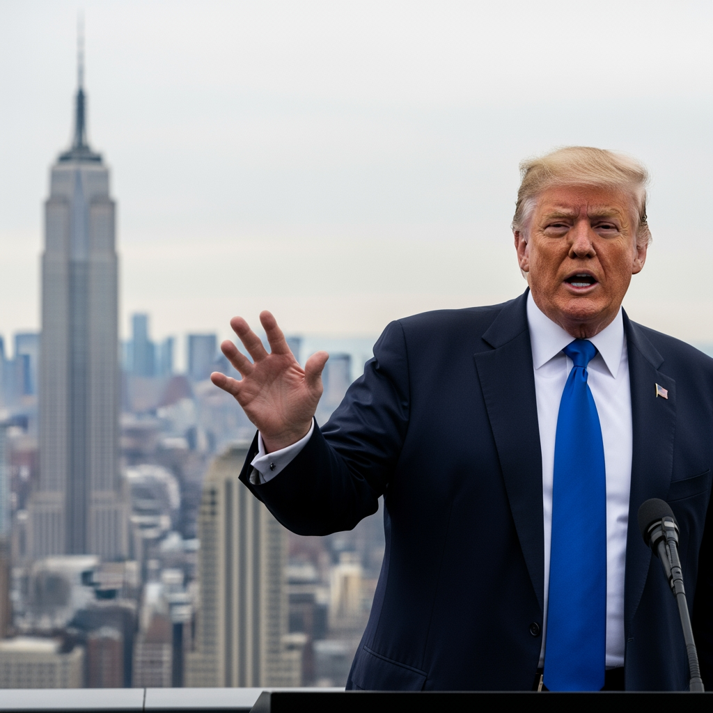 Illustration for: Trump Criticizes New York's New Administration