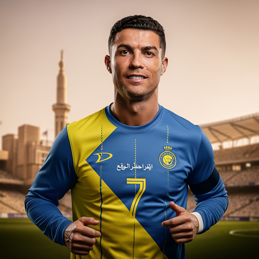 Illustration for: Ronaldo Confirms Stay in Saudi Arabia