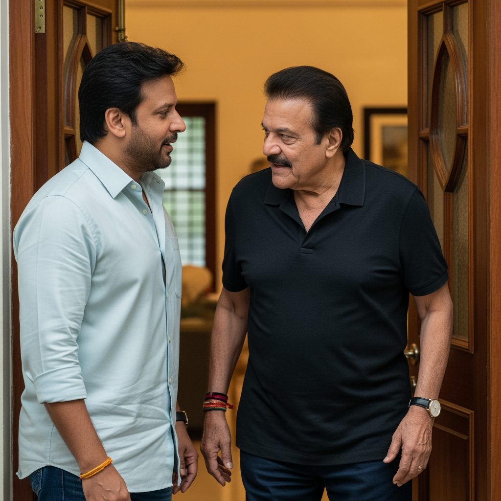 Illustration for: Govinda Relieved as Dharmendra Returns Home