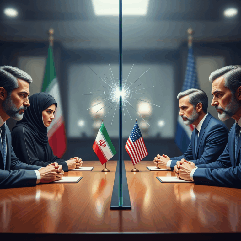 Illustration for: Iran and US Negotiations Amid Rising Tensions