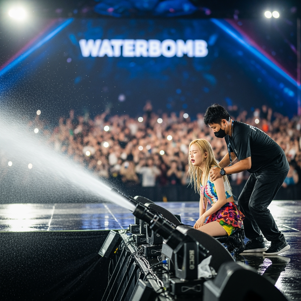 Illustration for: Hyuna Faints on Stage at Waterbomb Festival
