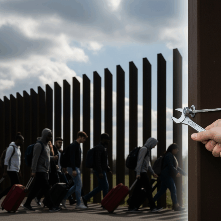 Illustration for: UK Tightens Immigration Policies Amid Rising Concerns