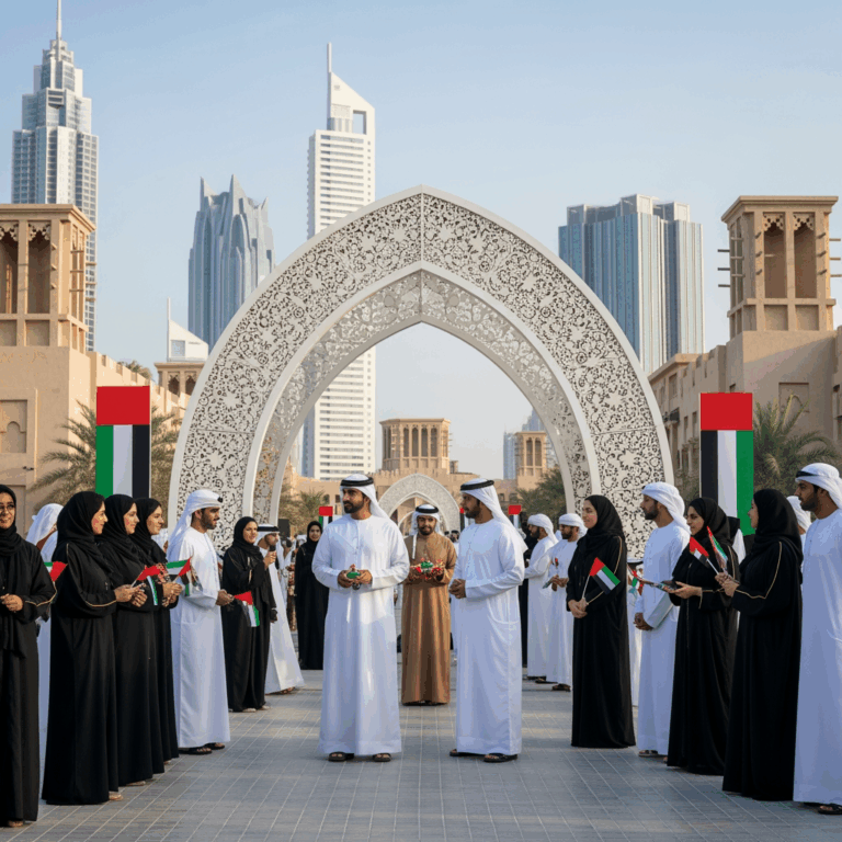 Illustration for: UAE's Eid Al Etihad: Celebrate Unity & Heritage