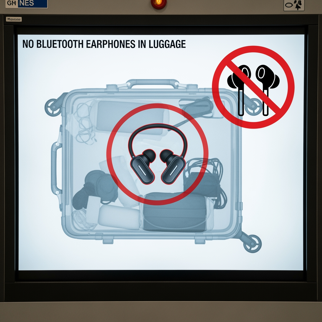 Illustration for: Taiwan Airlines Ban Bluetooth Earphones in Luggage