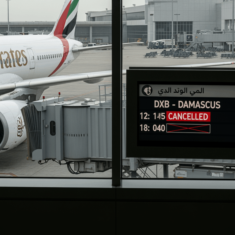 Illustration for: Emirates Suspends Dubai-Damascus Flights