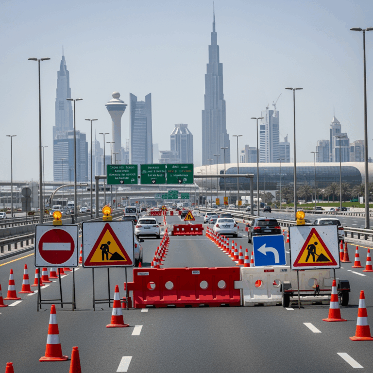 Illustration for: Temporary Closure Alert on Airport Road in Dubai