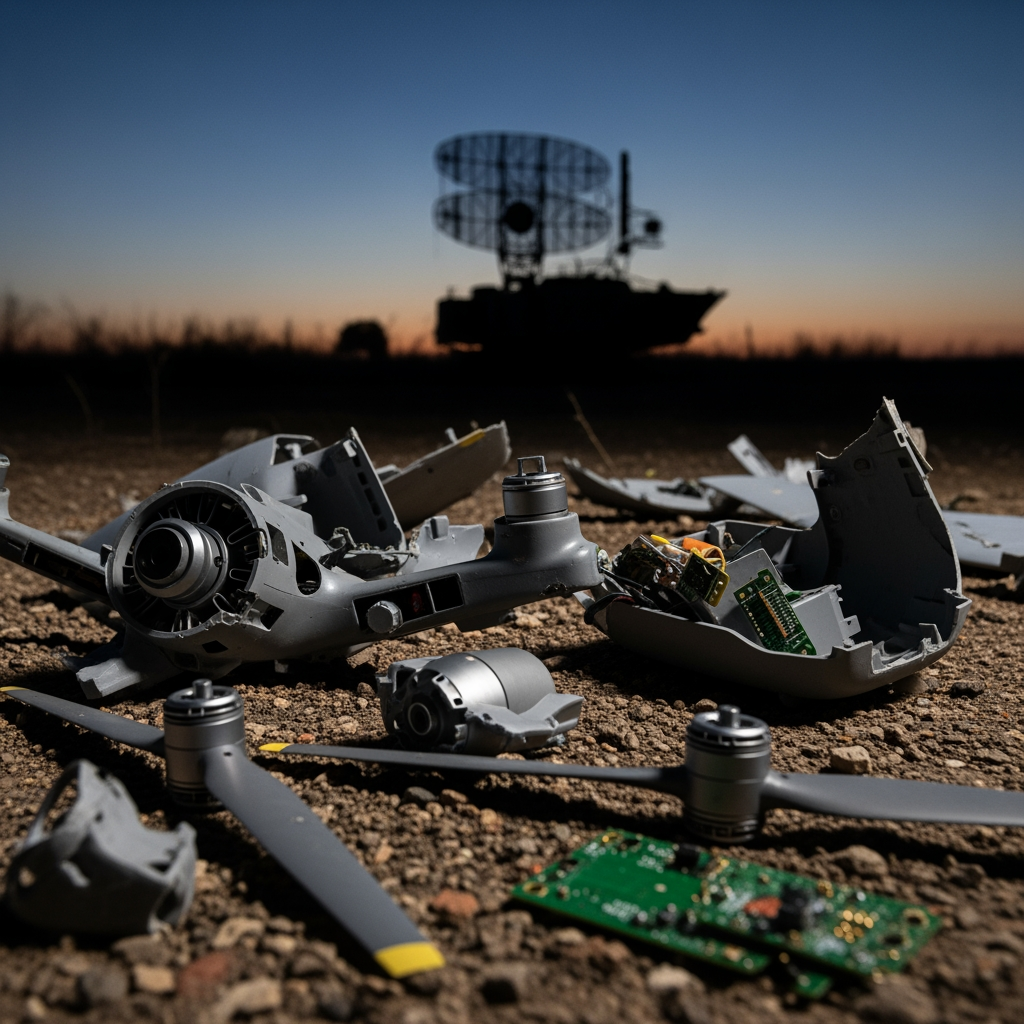 Illustration for: Russian Forces Intercept 57 Ukrainian Drones