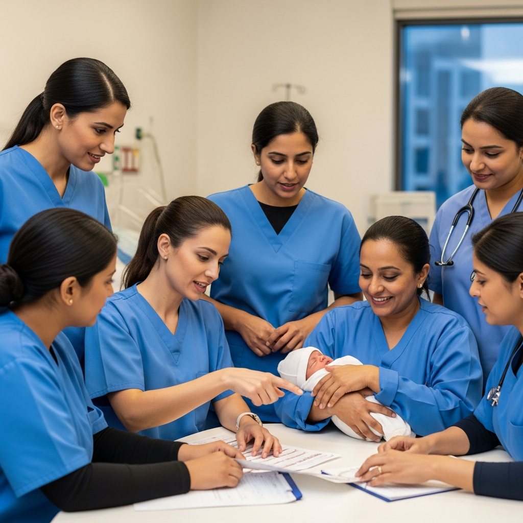Illustration for: First Emirati Midwives: Pioneering a New Path