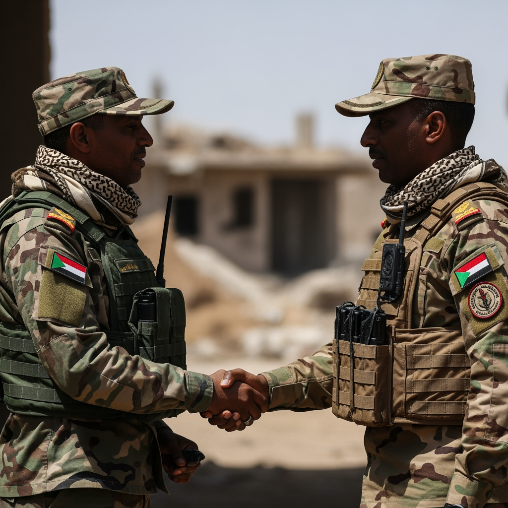 Illustration for: Sudan Conflict: Forces Agree on Humanitarian Truce