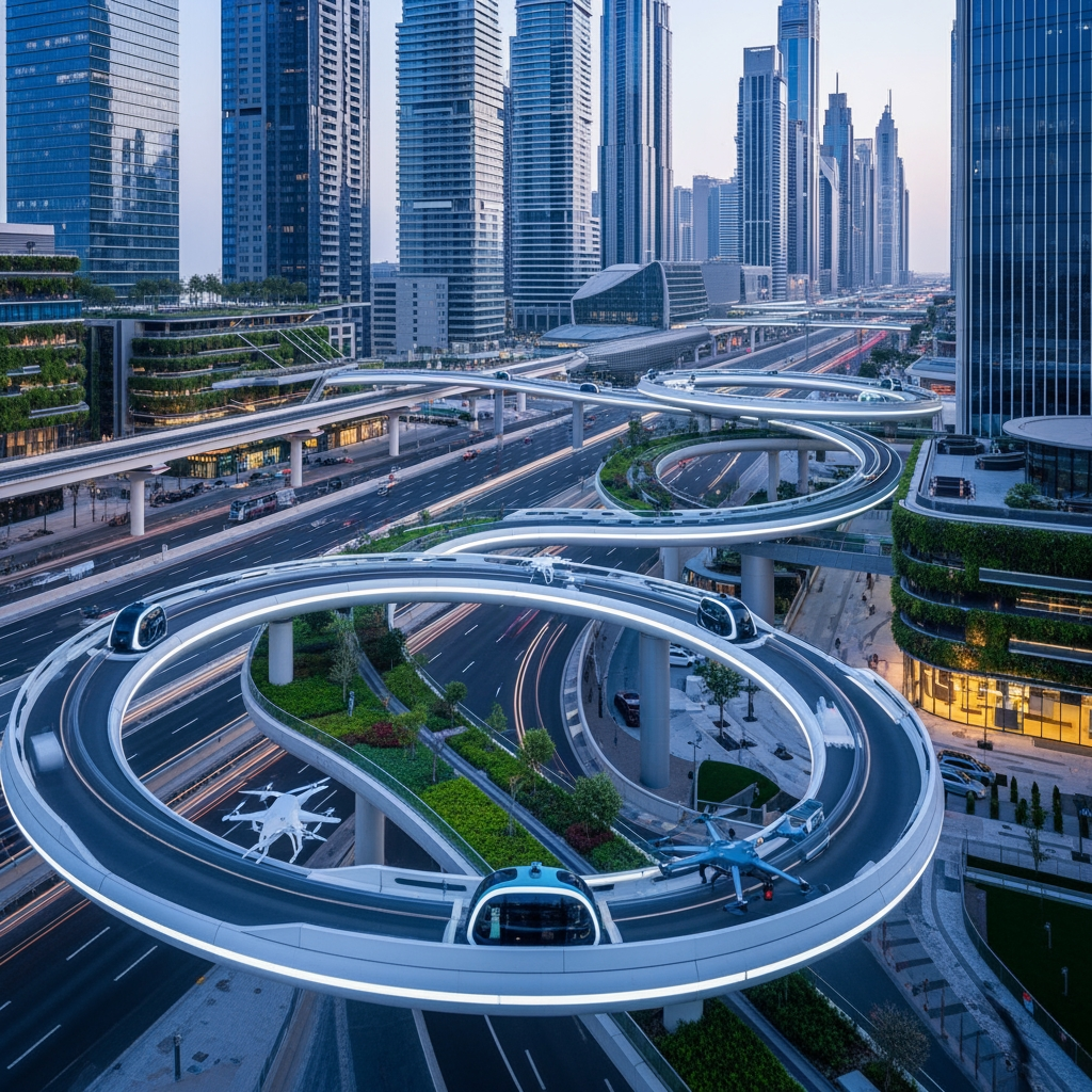 Illustration for: Dubai's Smart City Vision: Future Loop & Walkways