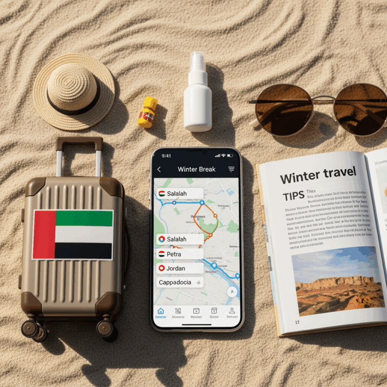 Illustration for: UAE Winter Break: Travel Trends and Tips
