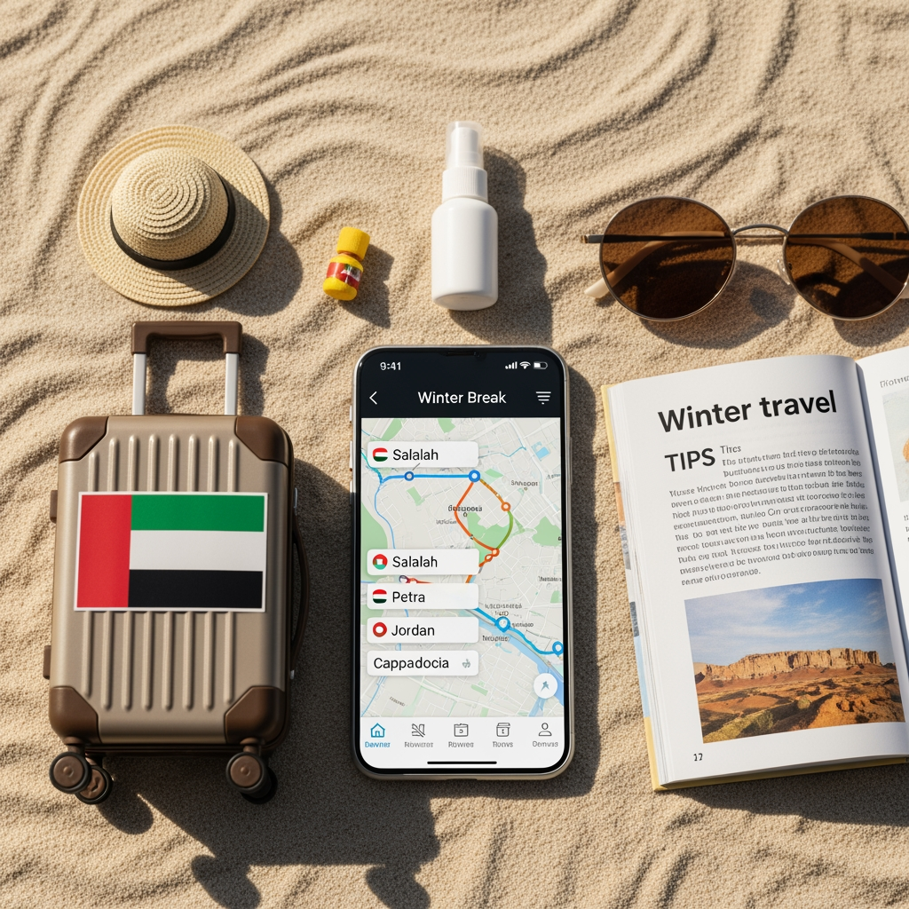 Illustration for: UAE Winter Break: Travel Trends and Tips