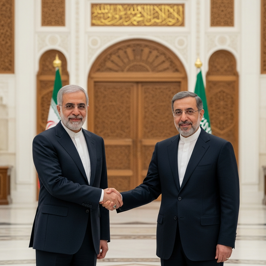 Illustration for: Iran-Saudi Diplomatic Visit and Cooperation