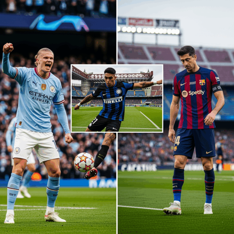 Illustration for: Champions League: City, Inter Win; Barca Draw