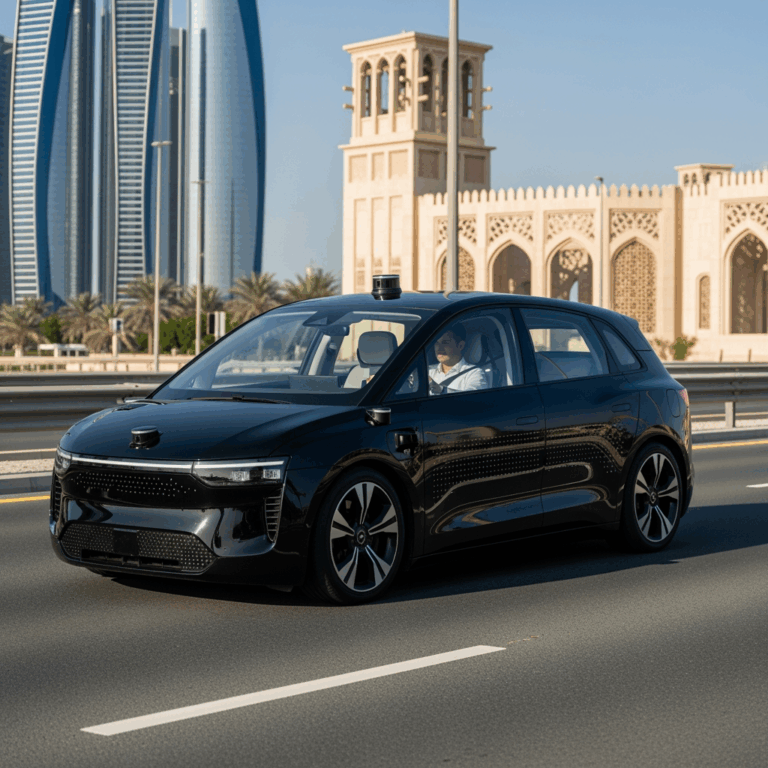 Illustration for: Abu Dhabi's Autonomous Uber Test Ride Unveiled