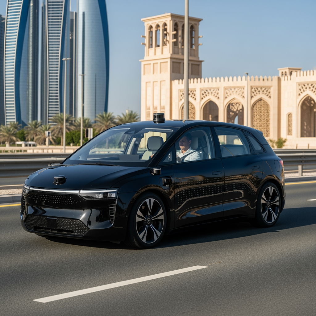 Illustration for: Abu Dhabi's Autonomous Uber Test Ride Unveiled