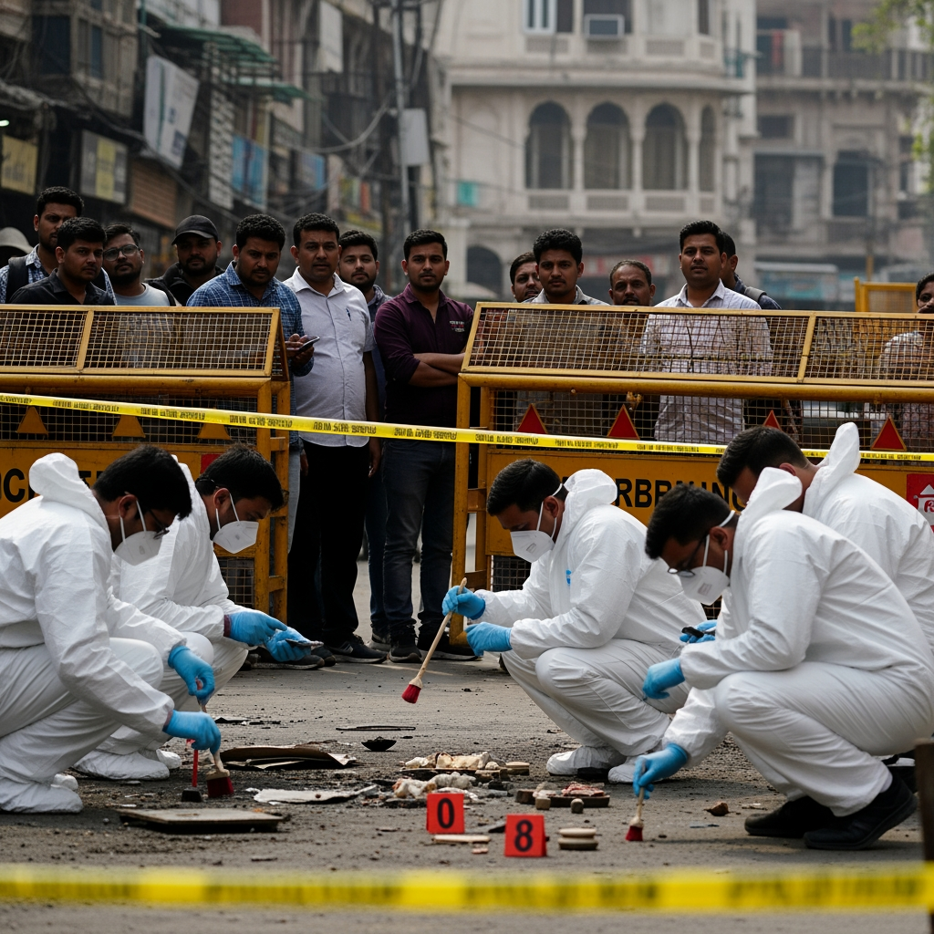 Illustration for: Delhi Blast Updates: Investigation and Reactions
