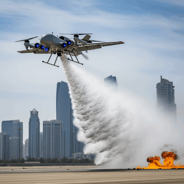 Illustration for: Abu Dhabi's Jet-Powered Firefighting Drone: Suhail