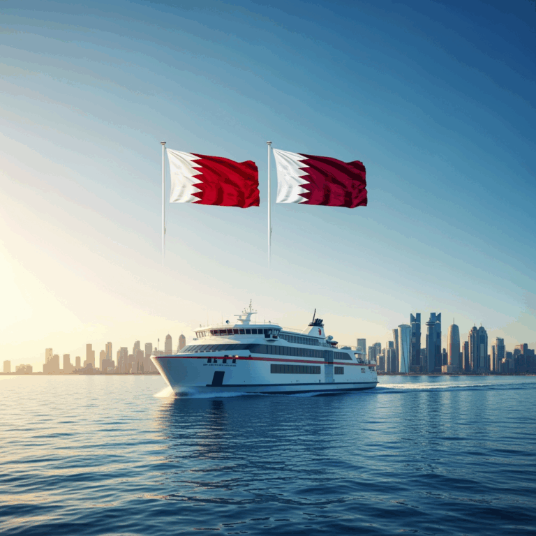 Illustration for: Bahrain-Qatar Sea Route Launch Set for Tomorrow