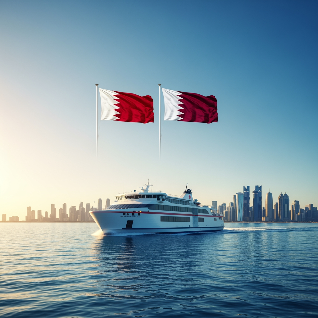 Illustration for: Bahrain-Qatar Sea Route Launch Set for Tomorrow