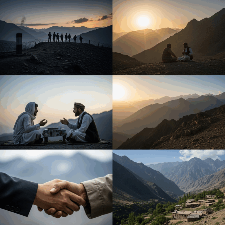 Illustration for: Afghanistan-Pakistan Border Tensions and Peace Talks