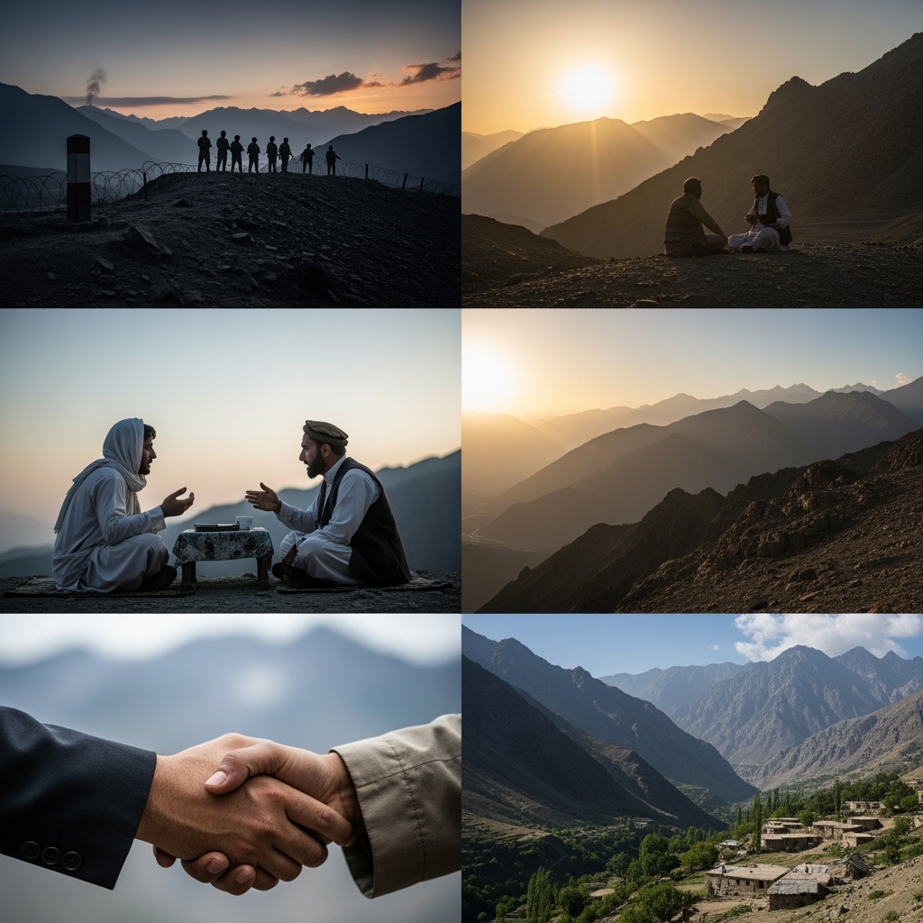 Illustration for: Afghanistan-Pakistan Border Tensions and Peace Talks