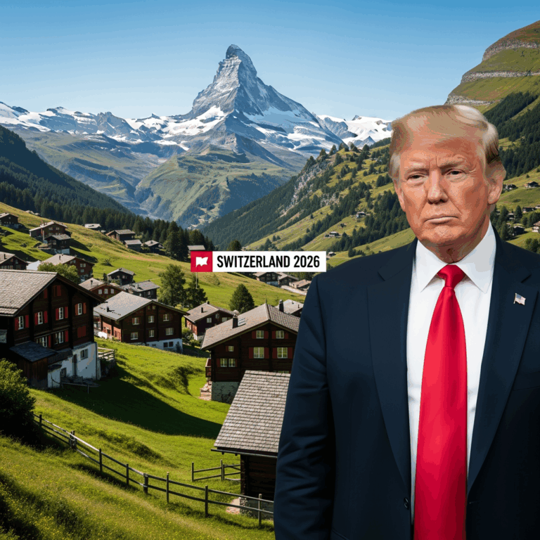 Illustration for: Trump's Planned 2026 Visit to Switzerland
