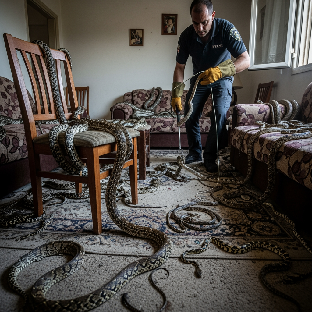 Illustration for: Snakes Invade Homes: Over 20 Found in Tiberias