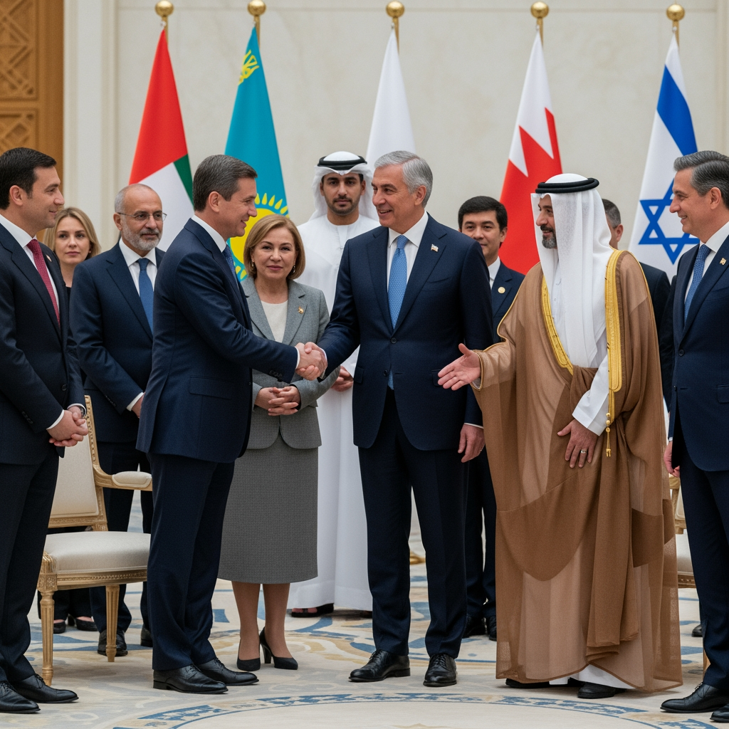 Illustration for: Kazakhstan Joins Abraham Accords