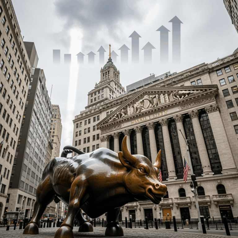 Illustration for: Wall Street Rises Amid Government Shutdown Progress