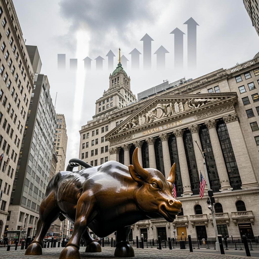 Illustration for: Wall Street Rises Amid Government Shutdown Progress