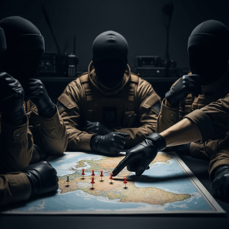 Illustration for: International Nazi Terrorist Cell Threatens Global Security