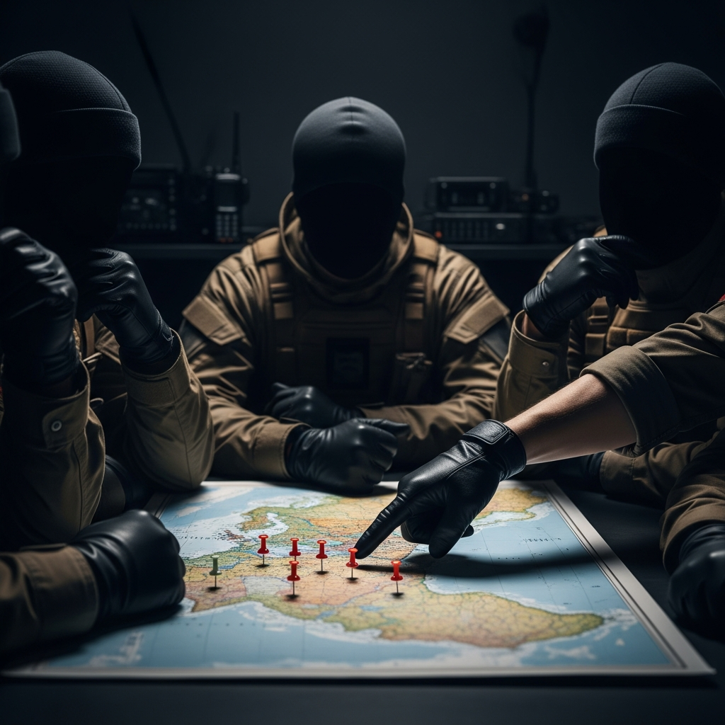 Illustration for: International Nazi Terrorist Cell Threatens Global Security