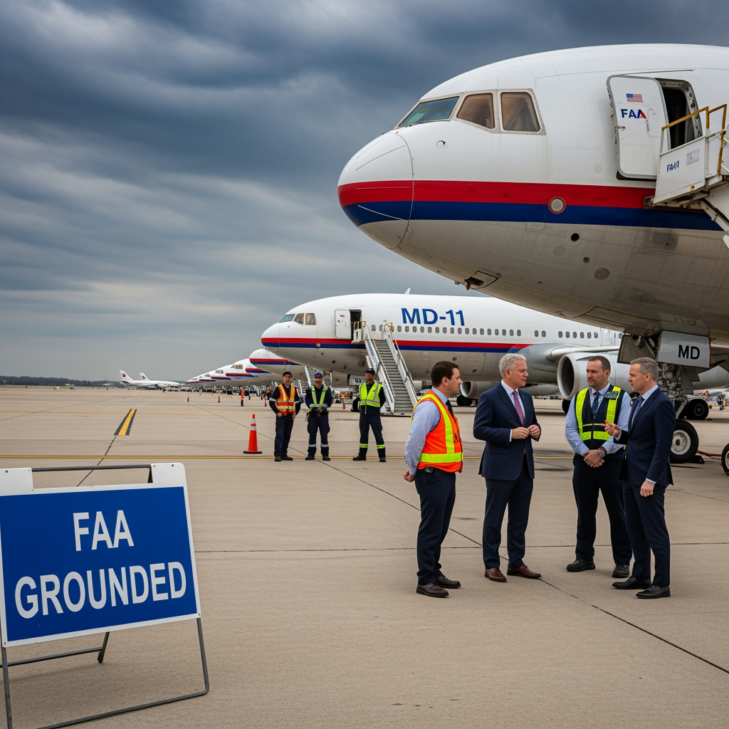 Illustration for: FAA Grounds MD-11 Fleet After Fatal Crash