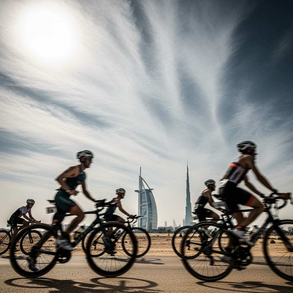 Illustration for: Uncertainty at Dubai T100 Triathlon