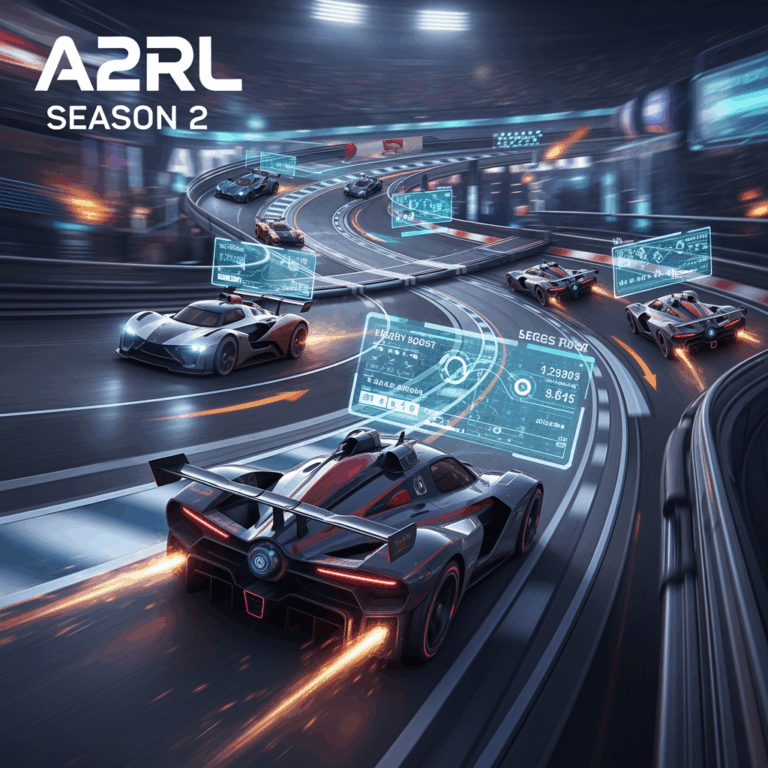 Illustration for: A2RL Season 2: Racing with Character and Strategy