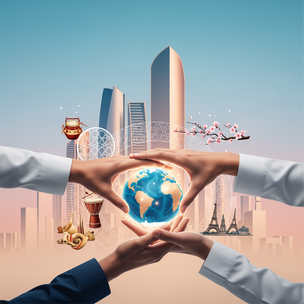 Illustration for: Abu Dhabi's Role in Global Cultural Exchange
