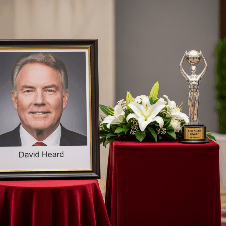 Illustration for: David Heard Honored with Abu Dhabi Award Posthumously