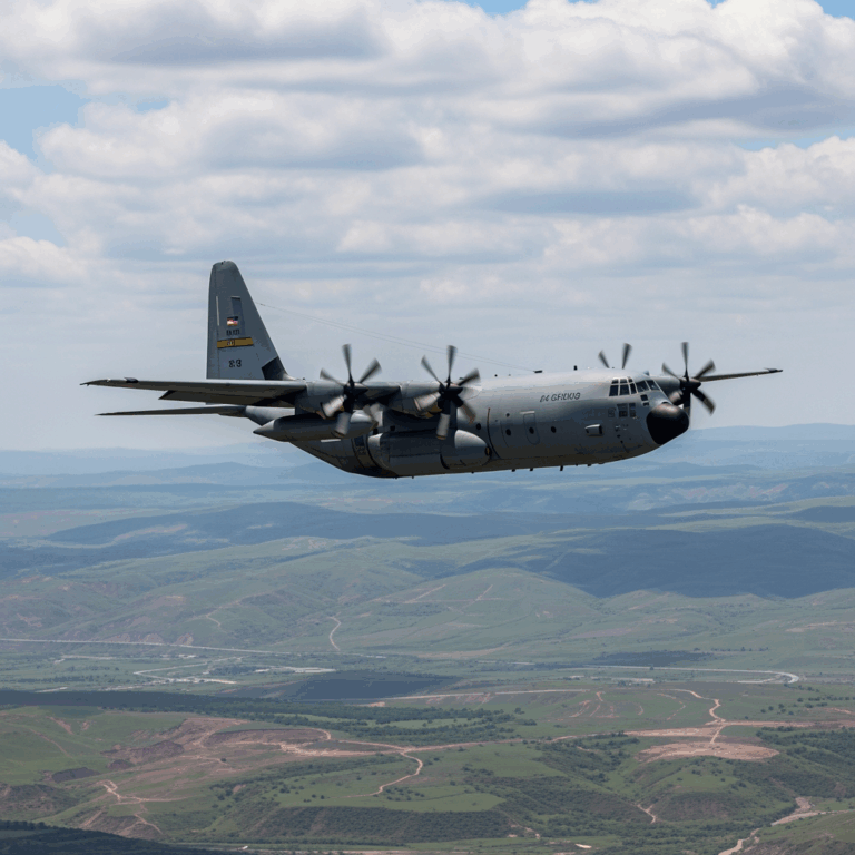 Illustration for: Military Cargo Plane Crash on Azerbaijan-Georgia Border