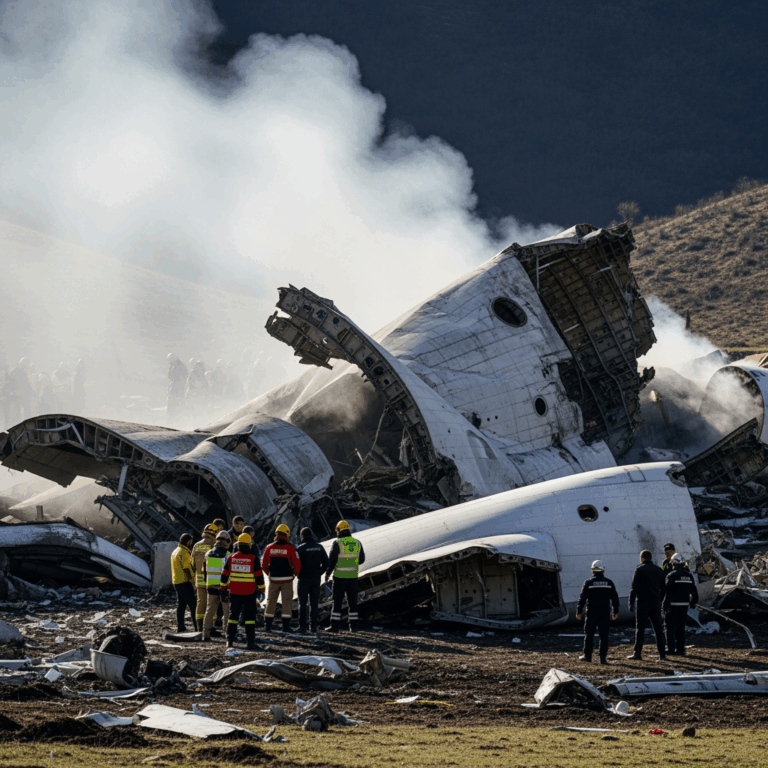 Illustration for: Turkish Cargo Plane Crashes in Georgia, 20 Aboard