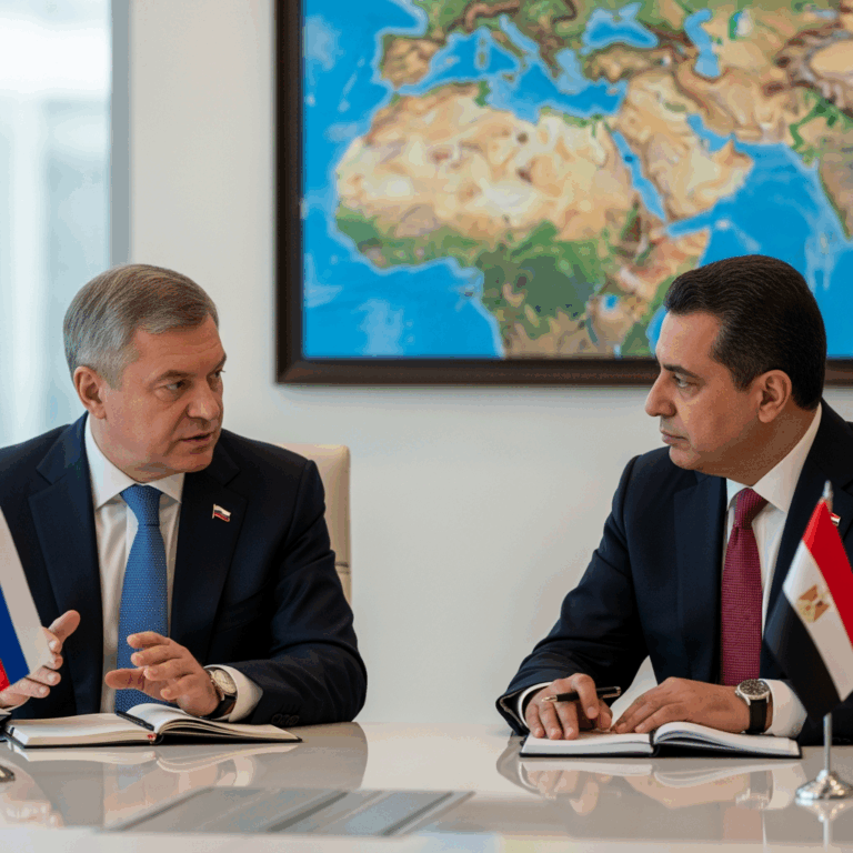 Illustration for: Russia and Egypt Discuss Regional Conflicts
