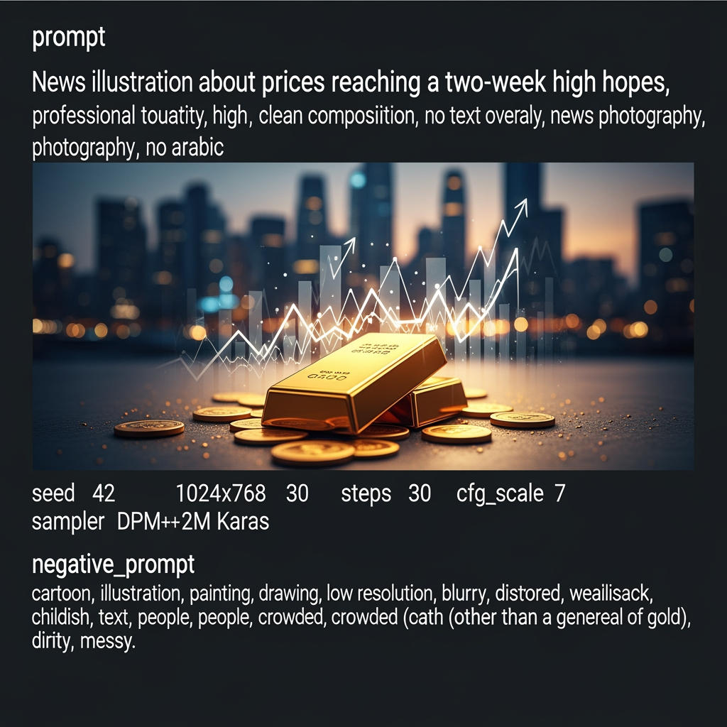 Illustration for: Gold Prices Reach Two-Week High Amid Rate Cut Hopes