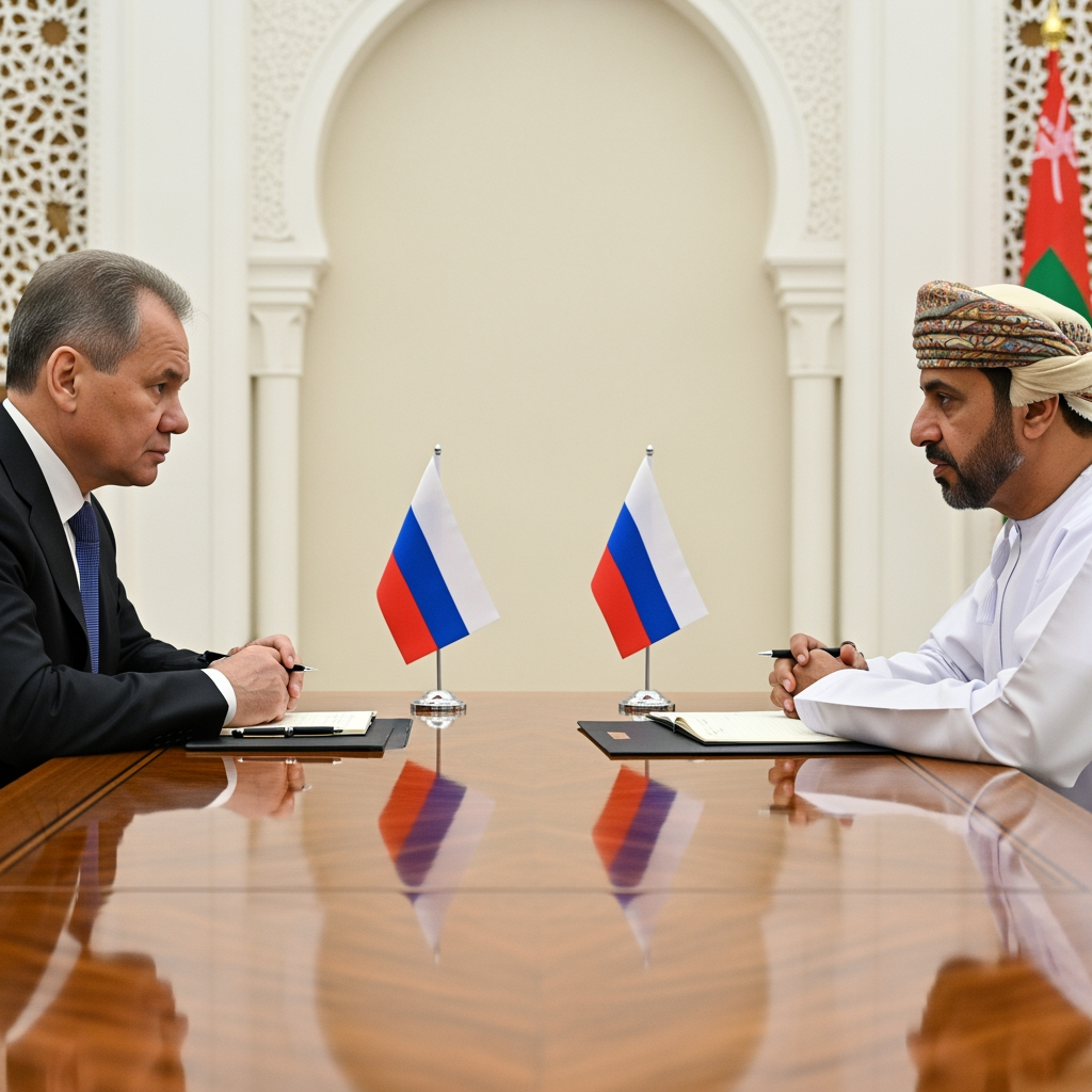 Illustration for: Shoigu Visits Oman for Security Talks