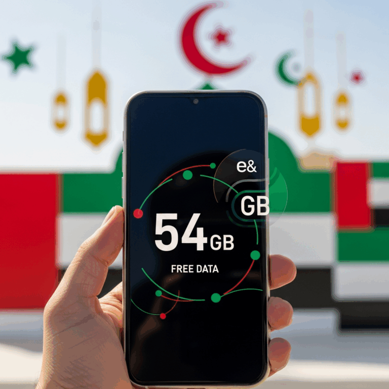 Illustration for: e& Offers 54GB Free Data for Eid Al Etihad