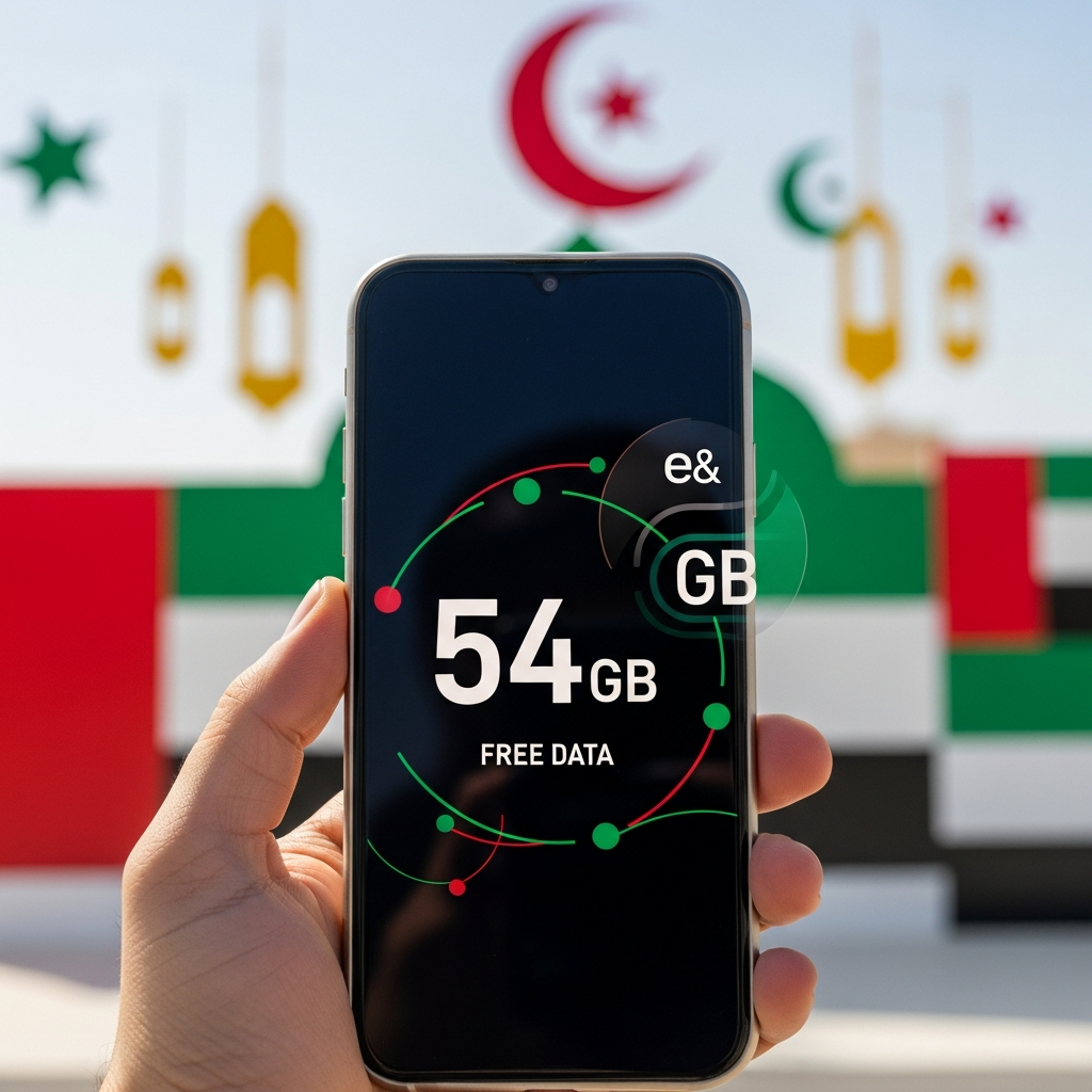 Illustration for: e& Offers 54GB Free Data for Eid Al Etihad