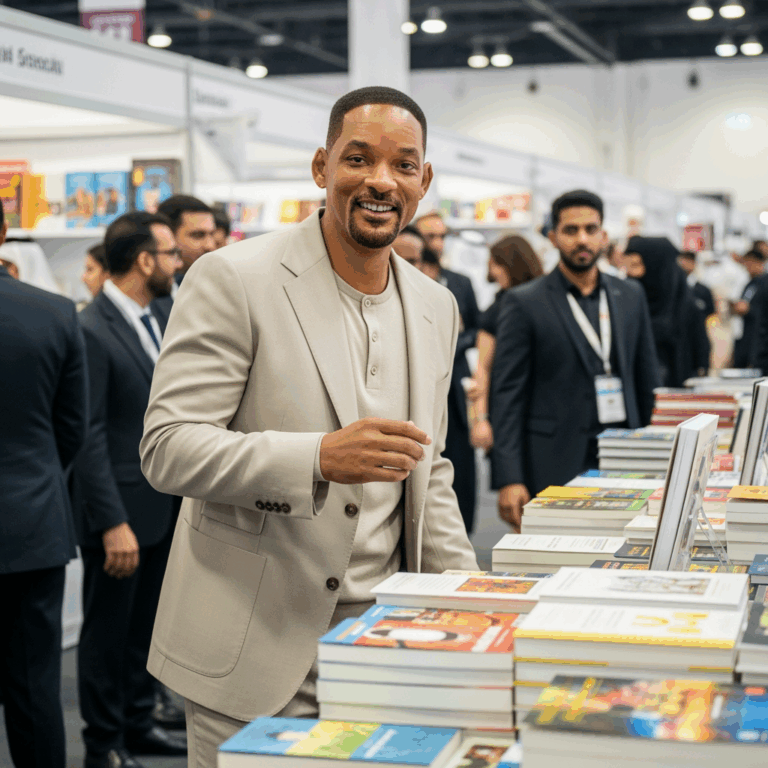 Illustration for: Will Smith Charms Dubai During Book Fair Visit