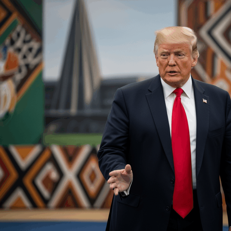 Illustration for: Trump on G20 Summit and South Africa