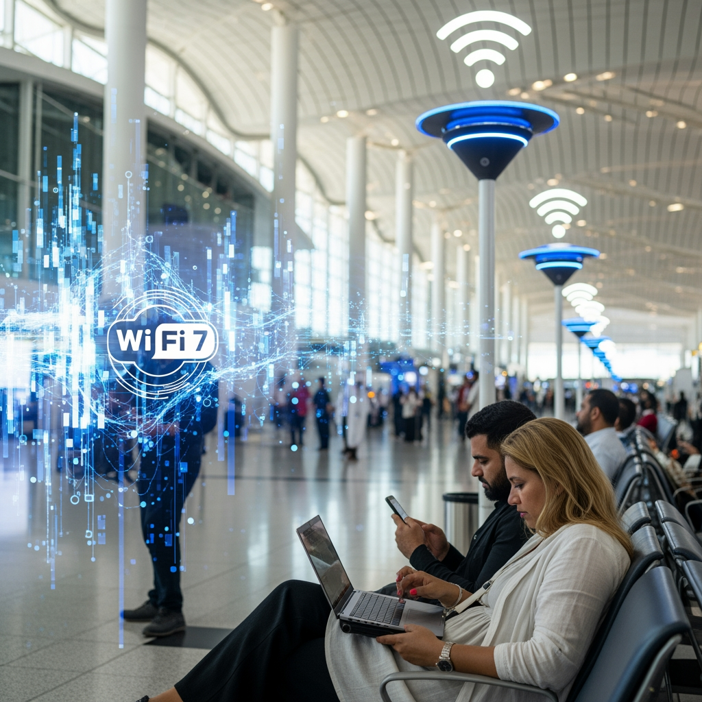 Illustration for: Oman Airports Leads with WiFi 7 Technology