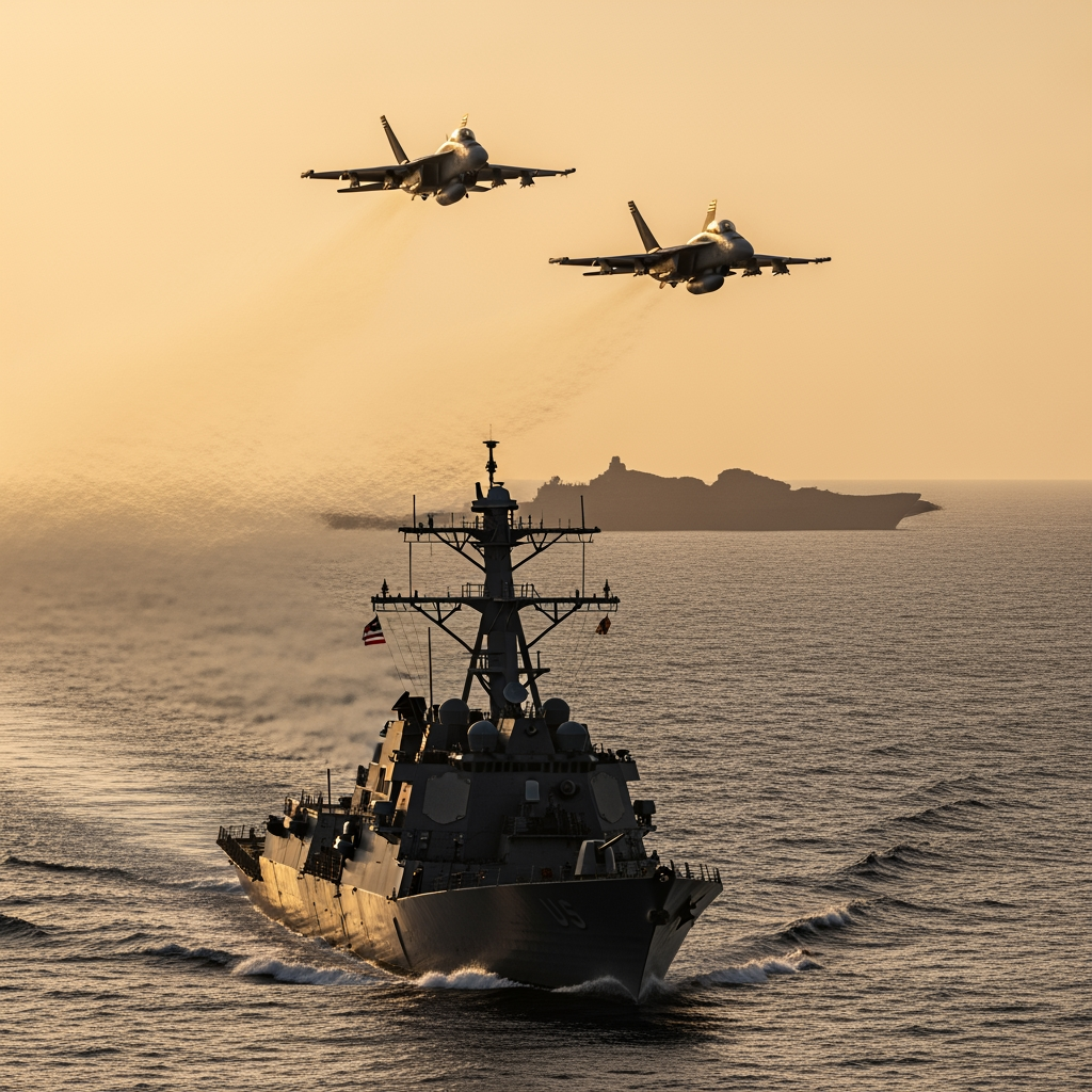 Illustration for: US Military Exercises Near Venezuela