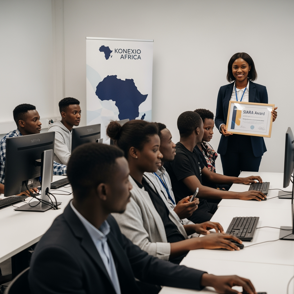 Illustration for: Konexio Africa Wins SIARA for Refugee Support
